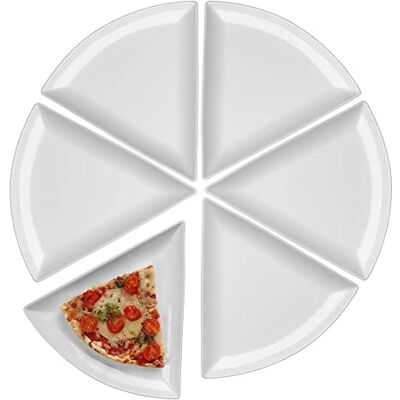 Holst Porzellan Set di 6 segmenti in porcellana per pizza 6/6, 44 cm Holst Porzellan Set di 6 segmenti in porcellana per pizza 6/6, 44 cm
