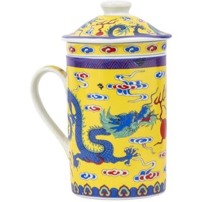 lachineuse Tazza per infusione di tè Design Drago Giallo Imperiale Tazza in porcellana Altezza 14,5 cm Colazione, Momento di relax Idea regalo Cina/Asia lachineuse Tazza per infusione di tè Design Drago Giallo Imperiale Tazza in porcellana Altezza 14,5 cm Colazione, Momento di relax Idea regalo Cina/Asia