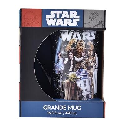 Pyramid Star Wars Classic, Darth Vader e Stormtrooper, scena di battaglia galattica, tazza grande cappuccino in ceramica, 570 ml, taglia unica Pyramid Star Wars Classic, Darth Vader e Stormtrooper, scena di battaglia galattica, tazza grande cappuccino in ceramica, 570 ml, taglia unica
