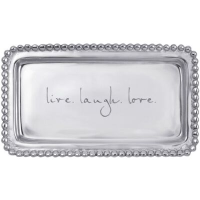 MARIPOSA Vassoio con scritta Live Laugh Love MARIPOSA Vassoio con scritta Live Laugh Love