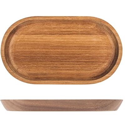 H&H Vassoio Ovale Acacia, 22x12cm H&H Vassoio Ovale Acacia, 22x12cm