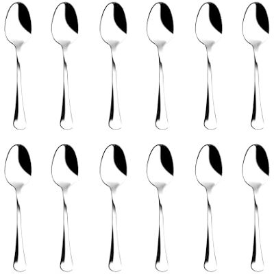 Zanetti Set 12 Cucchiaini da caffè in acciaio inox 18/C, Modello Boston, acciaio lucido e resistente, confezione da 12 pezzi, made in Italy, Zanetti Set 12 Cucchiaini da caffè in acciaio inox 18/C, Modello Boston, acciaio lucido e resistente, confezione da 12 pezzi, made in Italy,