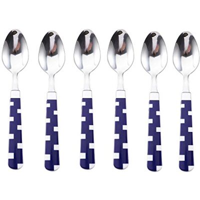 Renberg Set di 6 cucchiai in Acciaio Inox Blu Renberg Set di 6 cucchiai in Acciaio Inox Blu