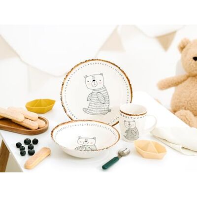 Creatable , , serie amici della foresta, set di stoviglie per 1 persona, servizio per bambini in gres porcellanato, lavabile in lavastoviglie e adatto al microonde, produzione di qualità Creatable , , serie amici della foresta, set di stoviglie per 1 persona, servizio per bambini in gres porcellanato, lavabile in lavastoviglie e adatto al microonde, produzione di qualità