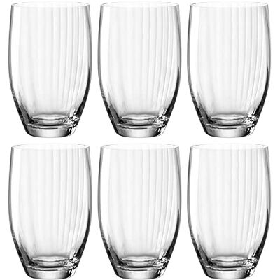 Leonardo HOME Poesia Set di 6 bicchieri per acqua, lavabili in lavastoviglie, in vetro, per succo, per bevande, 460 ml, in vetro, trasparente Leonardo HOME Poesia Set di 6 bicchieri per acqua, lavabili in lavastoviglie, in vetro, per succo, per bevande, 460 ml, in vetro, trasparente