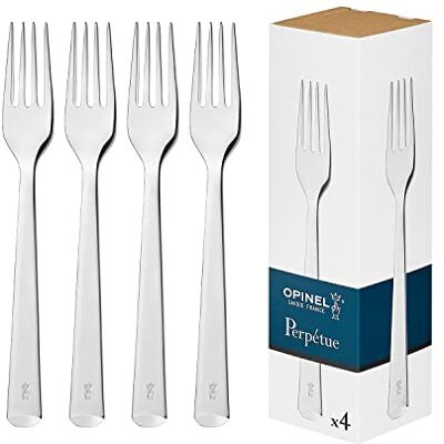 OPINEL Set di 4 Forchette Perpétue Acciaio Inossidabile Confortevole Adatto per Lavastoviglie Design Contemporaneo Raffinato Idea per Inaugurazione di Casa OPINEL Set di 4 Forchette Perpétue Acciaio Inossidabile Confortevole Adatto per Lavastoviglie Design Contemporaneo Raffinato Idea per Inaugurazione di Casa