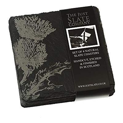 The Just Slate Company Just Slate cardo sottobicchieri (X4), nero The Just Slate Company Just Slate cardo sottobicchieri (X4), nero