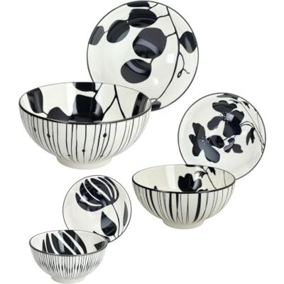 Tognana Noir Bloom, set 3 coppette, porcellana, nero Tognana Noir Bloom, set 3 coppette, porcellana, nero