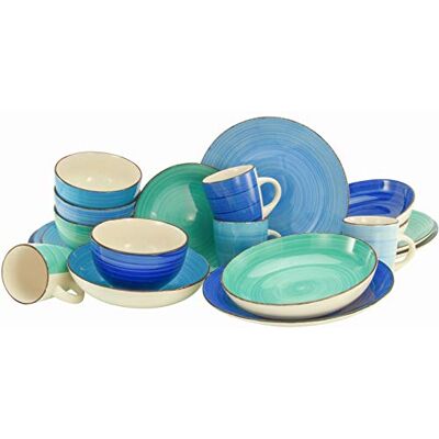 CREATABLE - Bella Casa Aqua - Dinnerware Set CREATABLE - Bella Casa Aqua - Dinnerware Set