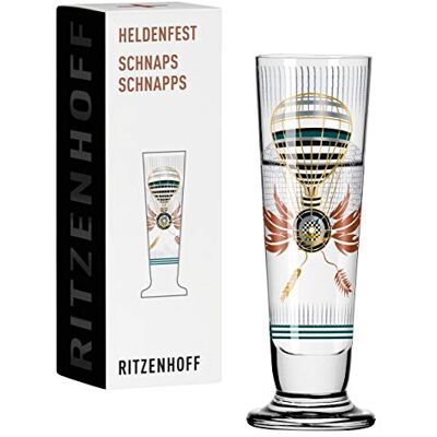 RITZENHOFF Heldenfest Bicchiere da liquore #1 di Petra Mohr in cristallo da 52 ml, in confezione regalo RITZENHOFF Heldenfest Bicchiere da liquore #1 di Petra Mohr in cristallo da 52 ml, in confezione regalo