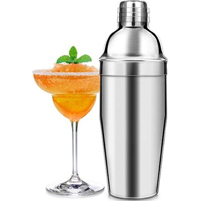 NewGF Shaker per cocktail, 600 ml Shaker per Martini con filtro integrato per il bartending, in acciaio inox, grande shaker da bar per miscelare bevande, ideale per margarita e altre bevande.. NewGF Shaker per cocktail, 600 ml Shaker per Martini con filtro integrato per il bartending, in acciaio inox, grande shaker da bar per miscelare bevande, ideale per margarita e altre bevande..
