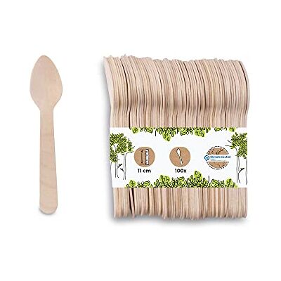 GREENBOX Cucchiaio da caffè ecologico, in legno, posate da espresso, cucchiaio in legno, posate usa e getta, posate biodegradabili e compostabili, 100 cucchiai usa e getta da 11 cm GREENBOX Cucchiaio da caffè ecologico, in legno, posate da espresso, cucchiaio in legno, posate usa e getta, posate biodegradabili e compostabili, 100 cucchiai usa e getta da 11 cm