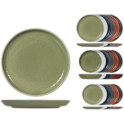 H&H , Servizio Tavola 18 Pezzi , Stoneware, Piatti Piani 26cm, Fondi 20,5cm, Frutta 20cm, Colori Assortiti Autunnali H&H , Servizio Tavola 18 Pezzi , Stoneware, Piatti Piani 26cm, Fondi 20,5cm, Frutta 20cm, Colori Assortiti Autunnali