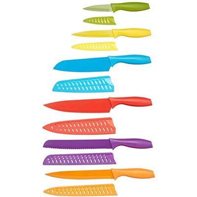 Set di 12 coltelli colorati Amazon Basics - Coltelli da cucina Set di 12 coltelli colorati Amazon Basics - Coltelli da cucina