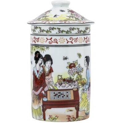 lachineuse Teiera/Tazza per infusione asiatica Design del gioco Go Arti e tradizioni asiatiche Porcellana Multicolore Altezza 14,5 cm Idea regalo/decorazione asiatica lachineuse Teiera/Tazza per infusione asiatica Design del gioco Go Arti e tradizioni asiatiche Porcellana Multicolore Altezza 14,5 cm Idea regalo/decorazione asiatica