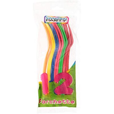 SWEEPING PARTY Forchette Colorate Confezione 12 Pezzi SWEEPING PARTY Forchette Colorate Confezione 12 Pezzi