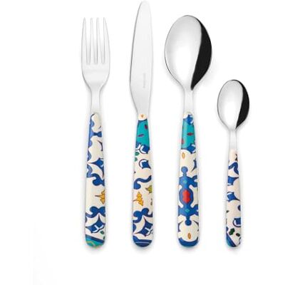 Set di posate GUZZINI Flower&Lemon 24 pezzi Blu Mediterraneo Set di posate GUZZINI Flower&Lemon 24 pezzi Blu Mediterraneo