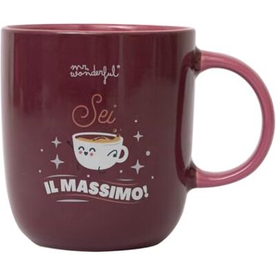 Mr. Wonderful Tazza Sei il massimo! Tazza in ceramica con messaggio motivazionale Mr. Wonderful Tazza Sei il massimo! Tazza in ceramica con messaggio motivazionale