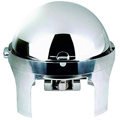 Baldassare Agnelli Pentole Agnelli COIX3100RO36 Linea Buffet Chafing Dish Rotondo Roll Top, con Coperchio a scomparsa, 45 x 36 cm Baldassare Agnelli Pentole Agnelli COIX3100RO36 Linea Buffet Chafing Dish Rotondo Roll Top, con Coperchio a scomparsa, 45 x 36 cm