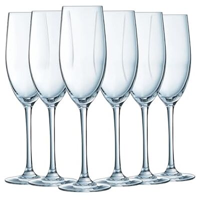 Chef & Sommelier Collezione Cabernet – Set da 6 flûte da champagne 24 cl in vetro cristallino – Champagne, spumante e prosecco – Alta resistenza – Lavabili in lavastoviglie – Fabbricati in Francia Chef & Sommelier Collezione Cabernet – Set da 6 flûte da champagne 24 cl in vetro cristallino – Champagne, spumante e prosecco – Alta resistenza – Lavabili in lavastoviglie – Fabbricati in Francia