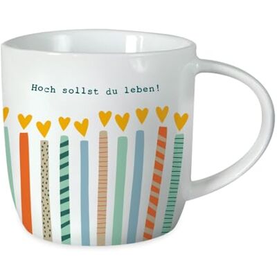 Grafik Werkstatt Grafik-Werkstatt Tazza da caffè con scritta in lingua tedesca Hochsollst du leb, 300 ml Grafik Werkstatt Grafik-Werkstatt Tazza da caffè con scritta in lingua tedesca Hochsollst du leb, 300 ml