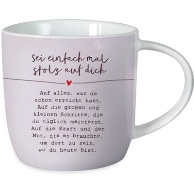 Grafik Werkstatt Grafik-Werkstatt Tazza da caffè con scritta in lingua tedesca Sei einfach mal stolz auf dich, 300 ml Grafik Werkstatt Grafik-Werkstatt Tazza da caffè con scritta in lingua tedesca Sei einfach mal stolz auf dich, 300 ml
