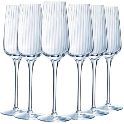 Chef & Sommelier Chef&Sommelier Collezione Symétrie – Set da 6 calici flute da champagne 21 cl in vetro trasparente – per champagne, prosecco, spumante e aperitivo – lavabili in lavastoviglie, fabbricati in Francia Chef & Sommelier Chef&Sommelier Collezione Symétrie – Set da 6 calici flute da champagne 21 cl in vetro trasparente – per champagne, prosecco, spumante e aperitivo – lavabili in lavastoviglie, fabbricati in Francia