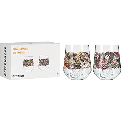 RITZENHOFF Set di 2 bicchieri da gin 700 ml Made in Germany Art. n. , Serie Schattenfauna, 2 bicchieri da gin 700 ml, cristallo, lavabile in lavastoviglie RITZENHOFF Set di 2 bicchieri da gin 700 ml Made in Germany Art. n. , Serie Schattenfauna, 2 bicchieri da gin 700 ml, cristallo, lavabile in lavastoviglie