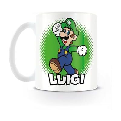 Pyramid Super Mario Tazza gigante (design Luigi), 590 ml, tazza in ceramica, grande per bevande calde, tazza da caffè per cioccolata calda, tè o caffè – Merchandise ufficiale Pyramid Super Mario Tazza gigante (design Luigi), 590 ml, tazza in ceramica, grande per bevande calde, tazza da caffè per cioccolata calda, tè o caffè – Merchandise ufficiale