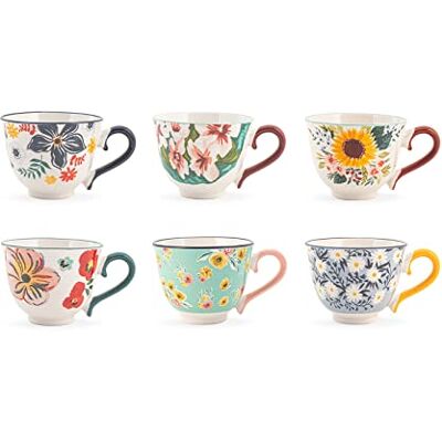 H&H Creamtea Set 6 Tazze Caffè, in New Bone China, senza piattino, 90cc H&H Creamtea Set 6 Tazze Caffè, in New Bone China, senza piattino, 90cc