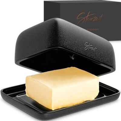 Steinzeit Burriera Design Porta burro da frigorifero burriera in ceramica per tutti i tipi di burro comuni (250 g) Piatto per burro adatto alla lavastoviglie portaburro da frigo Steinzeit Burriera Design Porta burro da frigorifero burriera in ceramica per tutti i tipi di burro comuni (250 g) Piatto per burro adatto alla lavastoviglie portaburro da frigo
