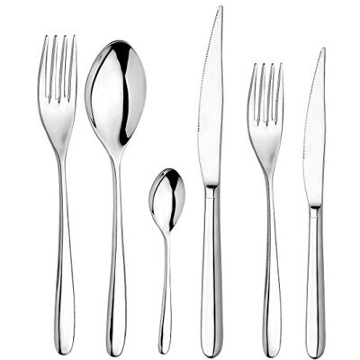 inoxriv Novecento Servizio Posate, Acciaio Inossidabile, Argento, 72 unità inoxriv Novecento Servizio Posate, Acciaio Inossidabile, Argento, 72 unità