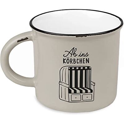 Grafik Werkstatt Grafik-Werkstatt Tazza da caffè vintage Tazza in ceramica da regalare Maritim 400 ml AB in cestino Grafik Werkstatt Grafik-Werkstatt Tazza da caffè vintage Tazza in ceramica da regalare Maritim 400 ml AB in cestino