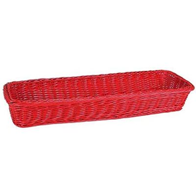 Stock Cash PP GN2/4 Vassoio, Rosso, 53 x 16,2 x 6,5 cm, Vimini Stock Cash PP GN2/4 Vassoio, Rosso, 53 x 16,2 x 6,5 cm, Vimini