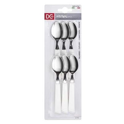 Dc Casa Set Cucchiaino Acciaio 13.8x3 cm 6 Pezzi – Manico Colorato in Polipropilene – Posate da Caffè o Dessert – Made in Italy (Bianco) Dc Casa Set Cucchiaino Acciaio 13.8x3 cm 6 Pezzi – Manico Colorato in Polipropilene – Posate da Caffè o Dessert – Made in Italy (Bianco)