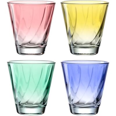Leonardo HOME Twist Set di 4 bicchieri da bere lavabili in lavastoviglie, di alta qualità e moderni, ergonomici, adatti all'uso quotidiano e curvi, 215 ml Leonardo HOME Twist Set di 4 bicchieri da bere lavabili in lavastoviglie, di alta qualità e moderni, ergonomici, adatti all'uso quotidiano e curvi, 215 ml