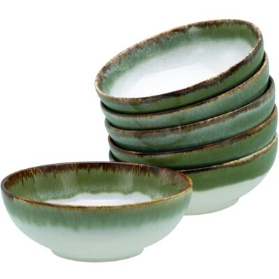 Creatable , , Serie Cascade Bowls Grün 700 ml, 6-teiliges Geschirrset, Smoothie Bowl Set aus Steinzeug Creatable , , Serie Cascade Bowls Grün 700 ml, 6-teiliges Geschirrset, Smoothie Bowl Set aus Steinzeug