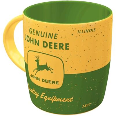 ART Tazza da caffè retrò, 330 ml, John Deere – Yellow Green – Idee regalo per amanti dei trattori, Official License Product (OLP), tazza in ceramica, design vintage ART Tazza da caffè retrò, 330 ml, John Deere – Yellow Green – Idee regalo per amanti dei trattori, Official License Product (OLP), tazza in ceramica, design vintage
