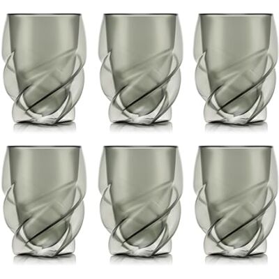 Bodum PAVINA Paris Bicchieri a doppia parete, confezione da 6, in vetro borosilicato soffiato a bocca, 270 ml, lavabili in lavastoviglie, colore grigio trasparente Bodum PAVINA Paris Bicchieri a doppia parete, confezione da 6, in vetro borosilicato soffiato a bocca, 270 ml, lavabili in lavastoviglie, colore grigio trasparente
