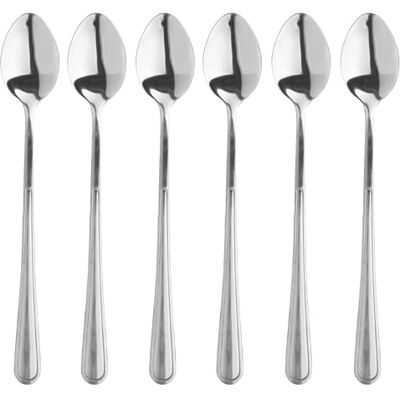 Glasmark KROSNO 1992 Set di cucchiai da caffè, cucchiaini lunghi da dessert, 6 pezzi, lavabili in lavastoviglie, argento e acciaio inox Glasmark KROSNO 1992 Set di cucchiai da caffè, cucchiaini lunghi da dessert, 6 pezzi, lavabili in lavastoviglie, argento e acciaio inox