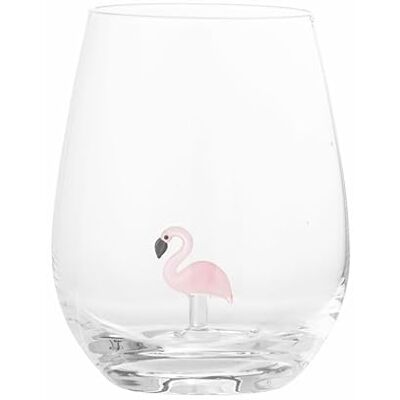 Bloomingville Misa Bicchiere trasparente – Vetro soffiato a bocca con design fenicottero fatto a mano – Bicchiere ad acqua di alta qualità per una decorazione elegante della tavola – unico Bloomingville Misa Bicchiere trasparente – Vetro soffiato a bocca con design fenicottero fatto a mano – Bicchiere ad acqua di alta qualità per una decorazione elegante della tavola – unico