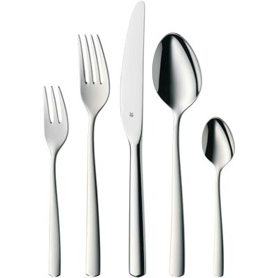 WMF Set Posate Boston 60 Pezzi, con 12 Forchette, 12 Coltelli Forgiati, 12 Cucchiai, 12 Forchettine da Dolce e 12 Cucchiaini in Acciaio Inox 18/10 Lucido, Lavabili in Lavastoviglie WMF Set Posate Boston 60 Pezzi, con 12 Forchette, 12 Coltelli Forgiati, 12 Cucchiai, 12 Forchettine da Dolce e 12 Cucchiaini in Acciaio Inox 18/10 Lucido, Lavabili in Lavastoviglie