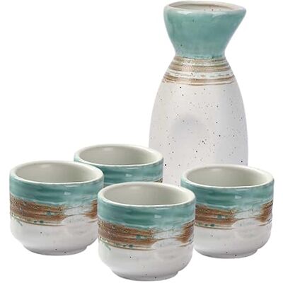 1 set di brocche per sakè, in stile giapponese, bollitore per sakè, vasetto per sakè, kit di tazze per terrario, contenitori per sakè, bicchieri da vino portatili, in ceramica vintage, colori 1 set di brocche per sakè, in stile giapponese, bollitore per sakè, vasetto per sakè, kit di tazze per terrario, contenitori per sakè, bicchieri da vino portatili, in ceramica vintage, colori