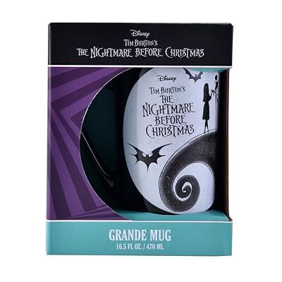 Pyramid Nightmare Before Christmas, Jack Skellington, Halloween Town, tazza grande cappuccino in ceramica, 570 ml, taglia unica Pyramid Nightmare Before Christmas, Jack Skellington, Halloween Town, tazza grande cappuccino in ceramica, 570 ml, taglia unica