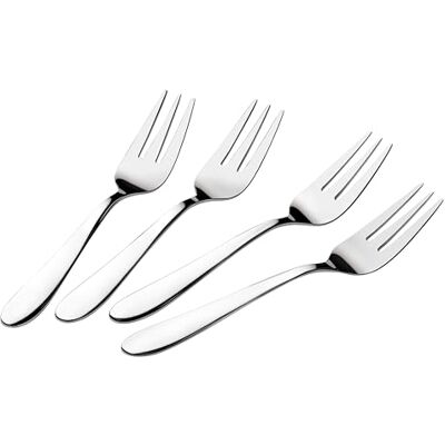 Lagostina Lavinia, Set 4 Forchette per Dolce in Acciaio Inox 18/10, Design Senza Tempo, Resistenti ed Eleganti, Finitura a Specchio, Lavabili in lavastoviglie Lagostina Lavinia, Set 4 Forchette per Dolce in Acciaio Inox 18/10, Design Senza Tempo, Resistenti ed Eleganti, Finitura a Specchio, Lavabili in lavastoviglie