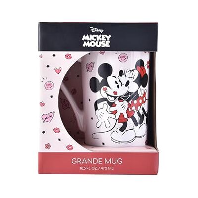 Pyramid Disney, Topolino e Minnie Mouse, Vintage Romance, tazza grande cappuccino in ceramica, 570 ml, taglia unica Pyramid Disney, Topolino e Minnie Mouse, Vintage Romance, tazza grande cappuccino in ceramica, 570 ml, taglia unica