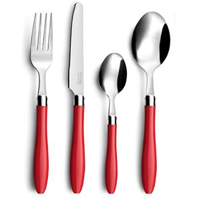 Pradel Essentiel Amefa Reglisse posate, acciaio inox, 16 Pezzi 8x6x27 cm rosso Pradel Essentiel Amefa Reglisse posate, acciaio inox, 16 Pezzi 8x6x27 cm rosso