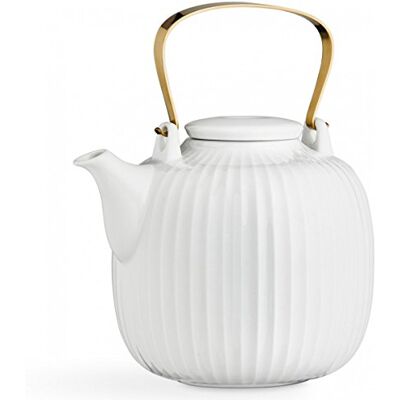 HAK Kähler Kähler Teiera 1,2 l Hammershøi design leggendario Senza tempo per il tè, bianco HAK Kähler Kähler Teiera 1,2 l Hammershøi design leggendario Senza tempo per il tè, bianco