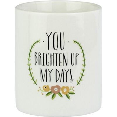 Mr. Wonderful Tazza, Porcellana, Bianco Mr. Wonderful Tazza, Porcellana, Bianco