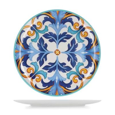 H&H Piatto Tondo da Portata in Melamina Decorata, Diametro 43 cm, Altezza 3,5 cm, Vassoio Grande per Antipasti, Buffet e Servizio Tavola, Lavabile in Lavastoviglie H&H Piatto Tondo da Portata in Melamina Decorata, Diametro 43 cm, Altezza 3,5 cm, Vassoio Grande per Antipasti, Buffet e Servizio Tavola, Lavabile in Lavastoviglie